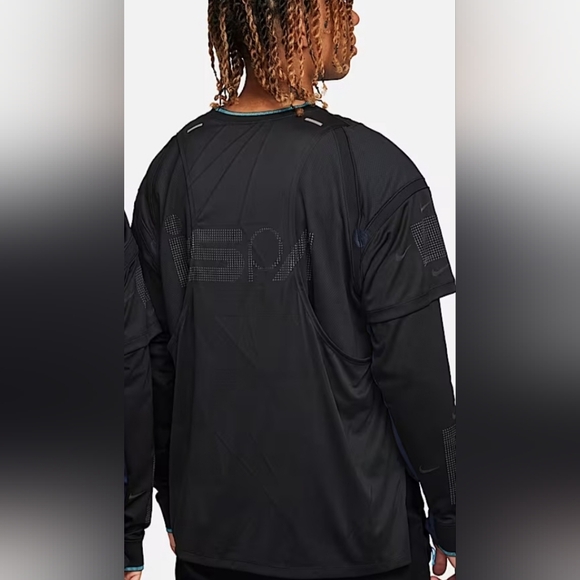 NWT Nike ISPA Long-Sleeve Top Layered Tank Top Long Sleeve Midnight Navy Small - Picture 14 of 15